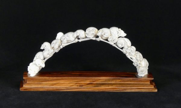 Crânes sur bois de cerf (face)