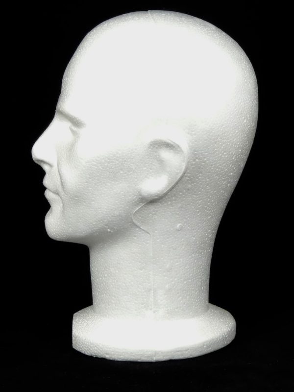 Tête en polystyrène (profil)