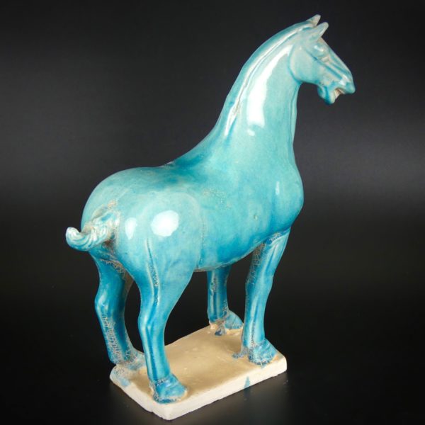 Cheval bleu (3/4 dos)