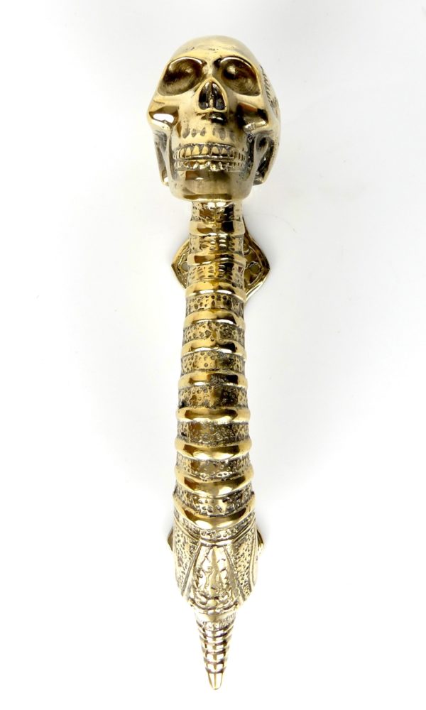 Petite poignée de porte Skull (face)