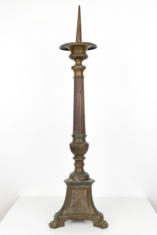 Grand pique-cierge en bronze 2