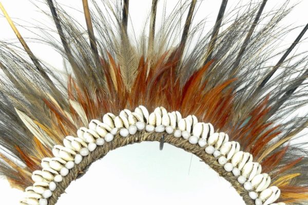Collier à plumes papou (détail plumes)