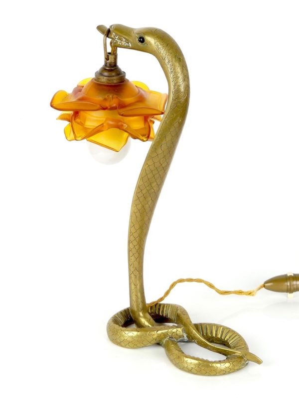 Lampe cobra Art Nouveau (3/4 dos)