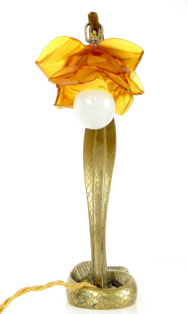 Lampe cobra Art Nouveau (face)