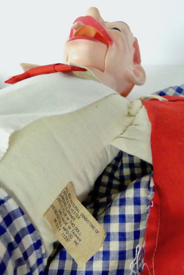 Marionnette de ventriloque Mortimer Snerd (étiquette)