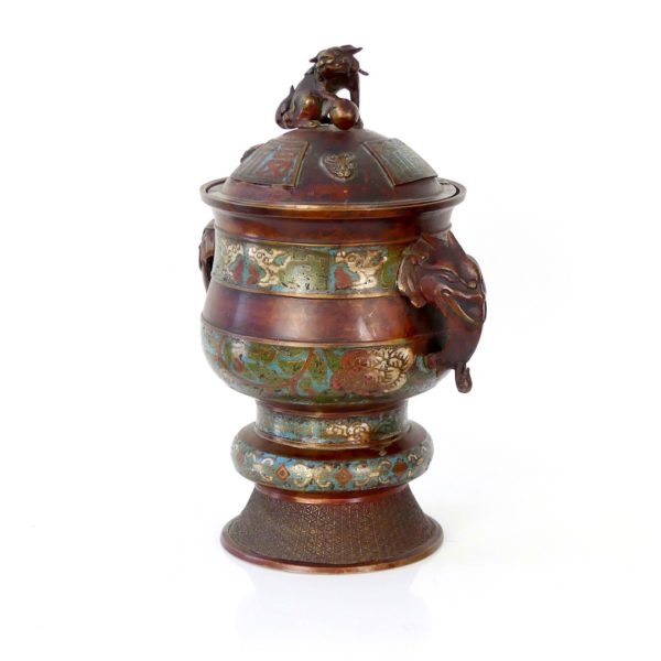 Pot cloisonné Époque Meiji (3/4)