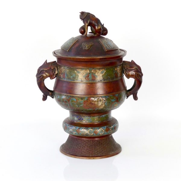 Pot cloisonné Époque Meiji (dos)