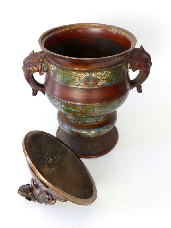 Pot cloisonné Époque Meiji (ouvert)