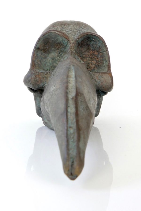 Sculpture crâne et bec en bronze – Image 7