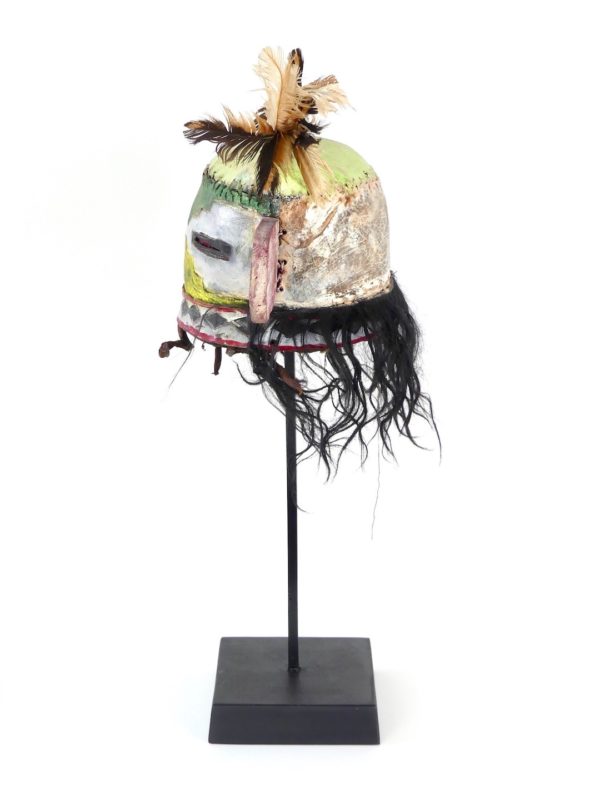 Masque heaume Hopi Kachina vert (profil)