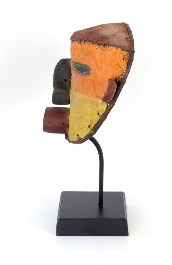 Masque Hopi orange et jaune (profil)