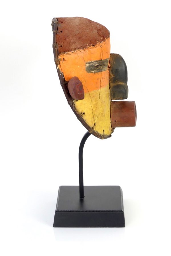 Masque Hopi orange et jaune (profil 2)