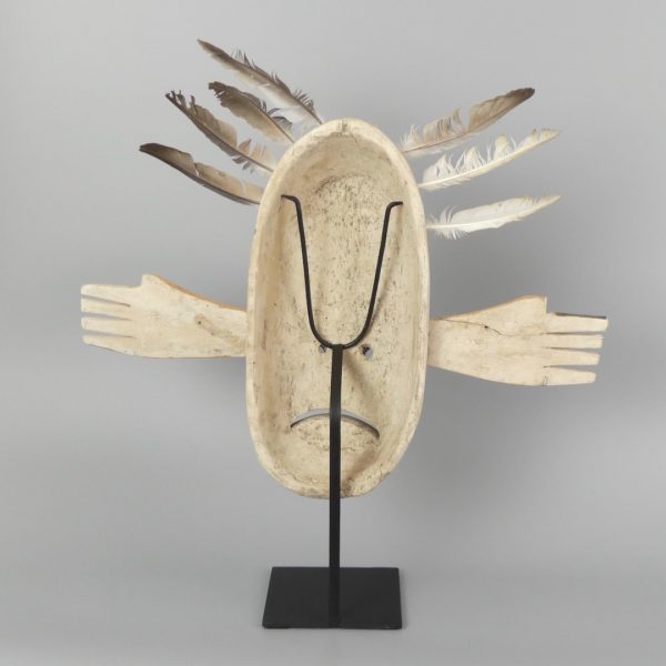Masque Yupik Esprit à plumes (dos)
