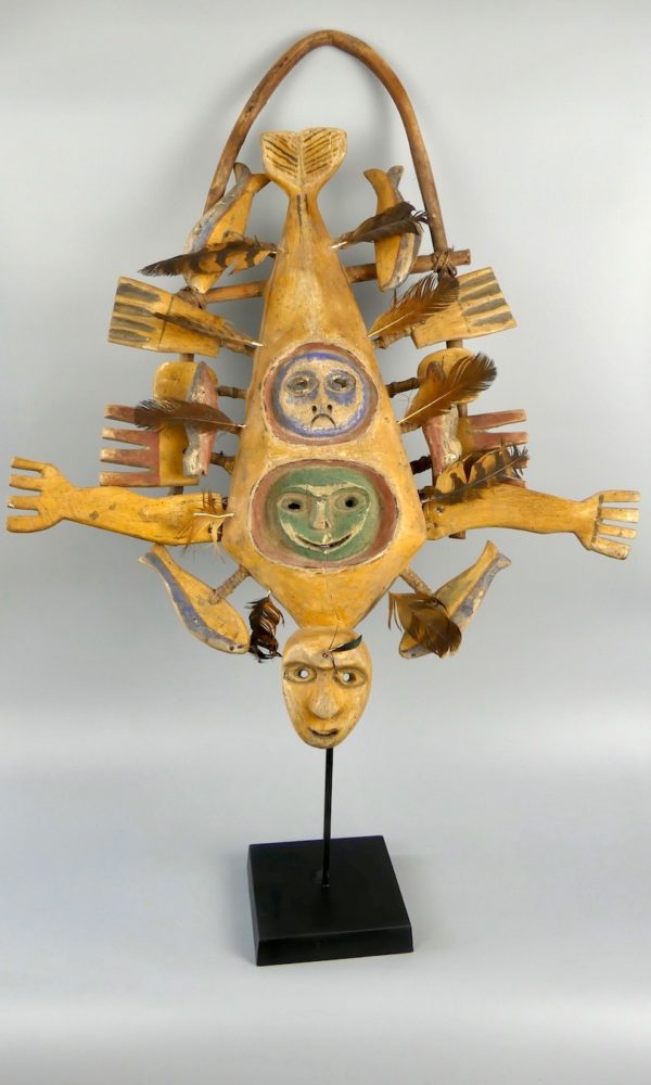 Grand masque Yupik Esprit poisson