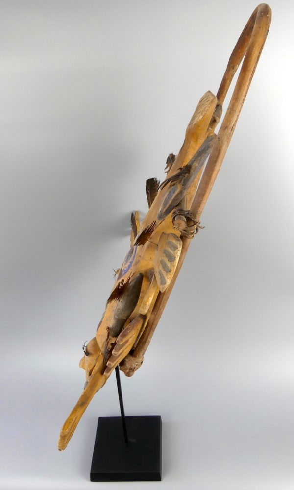 Grand masque Yupik Esprit poisson (profil)