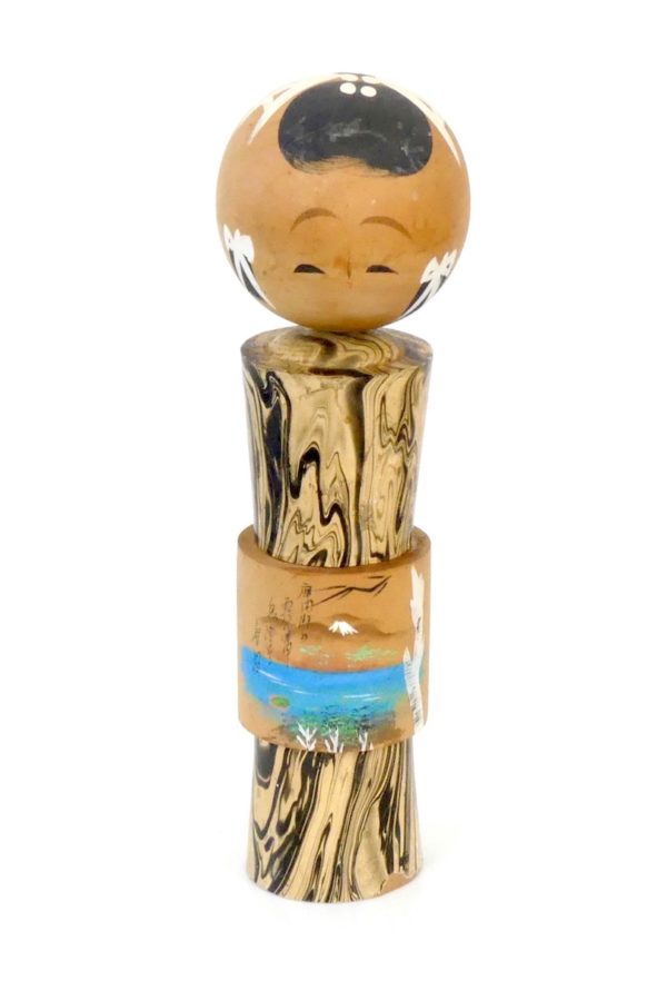 Grande Kokeshi marbrée