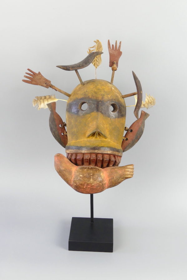 Masque Esprit jaune et noir Yupik