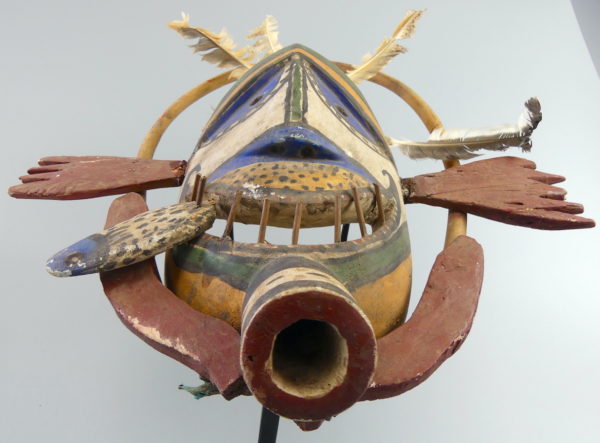 Masque anthropomorphe Esprit rieur ovale (dessous)