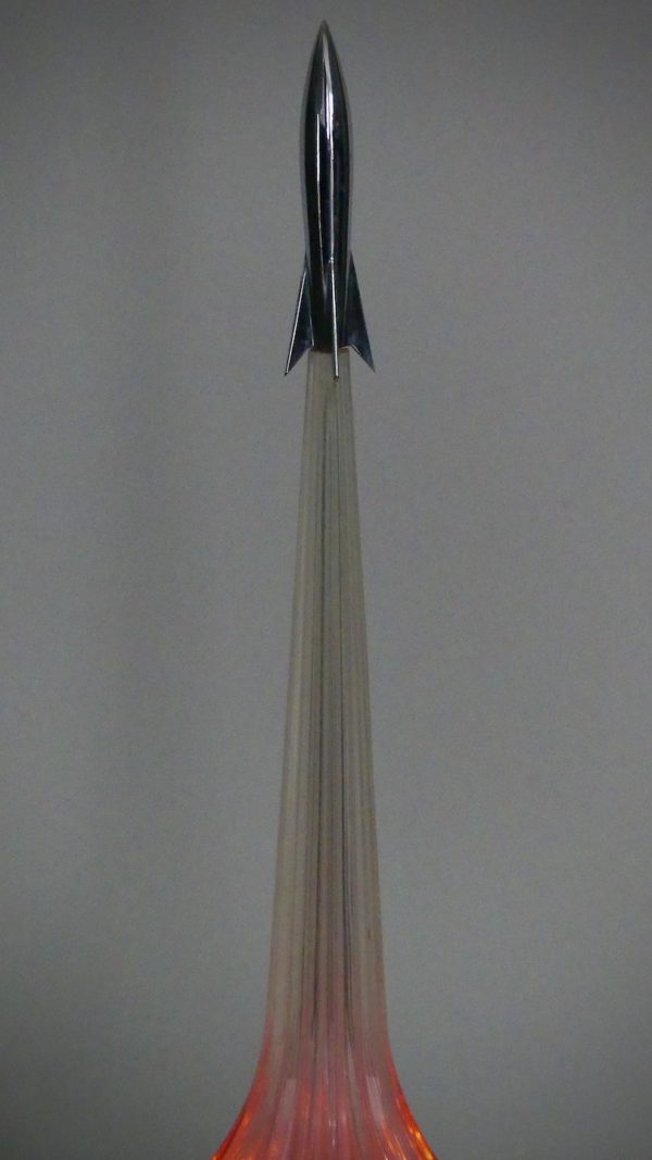 Lampe fusée Raketa CCCP (allumé détail 2)