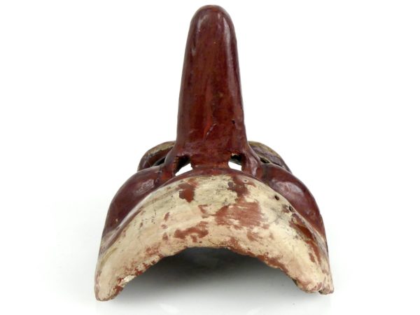 Masque ancien Tengu en bois (dessous)