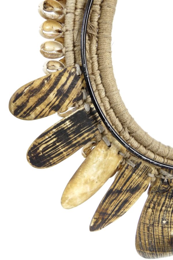 Collier Papou tressé cauris et coquillages (détail dos 2)