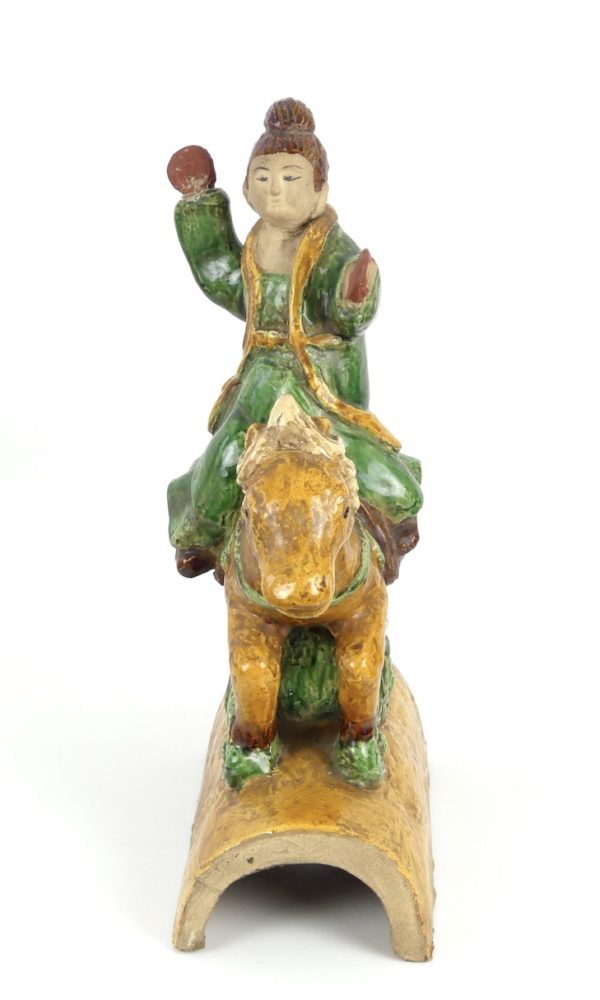 Tuile faîtière équestre chinoise (face)