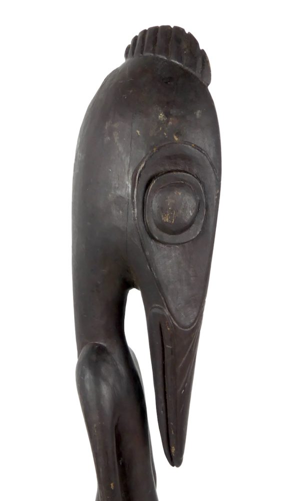 Statue homme-oiseau papou (profil détail)