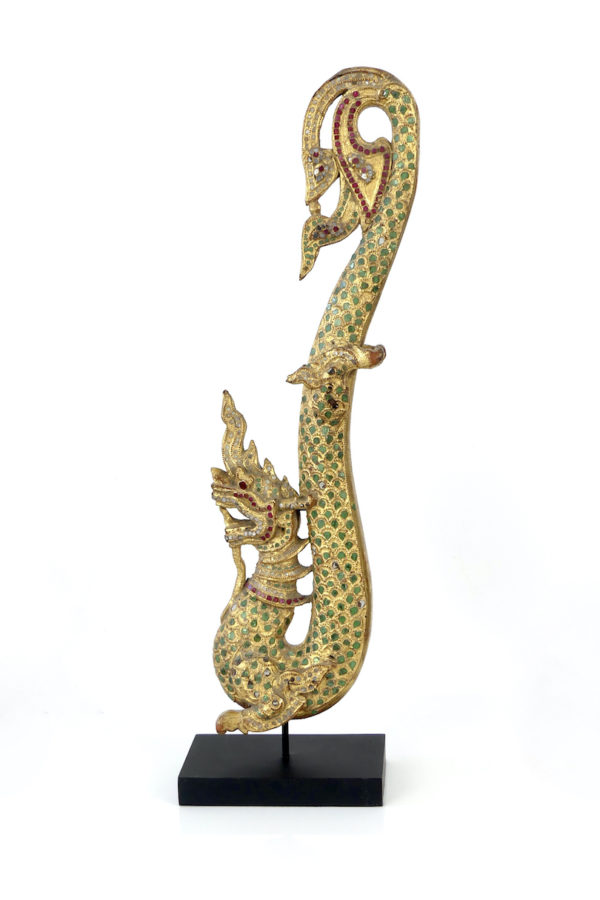 Nâga de temple 1 en bois doré