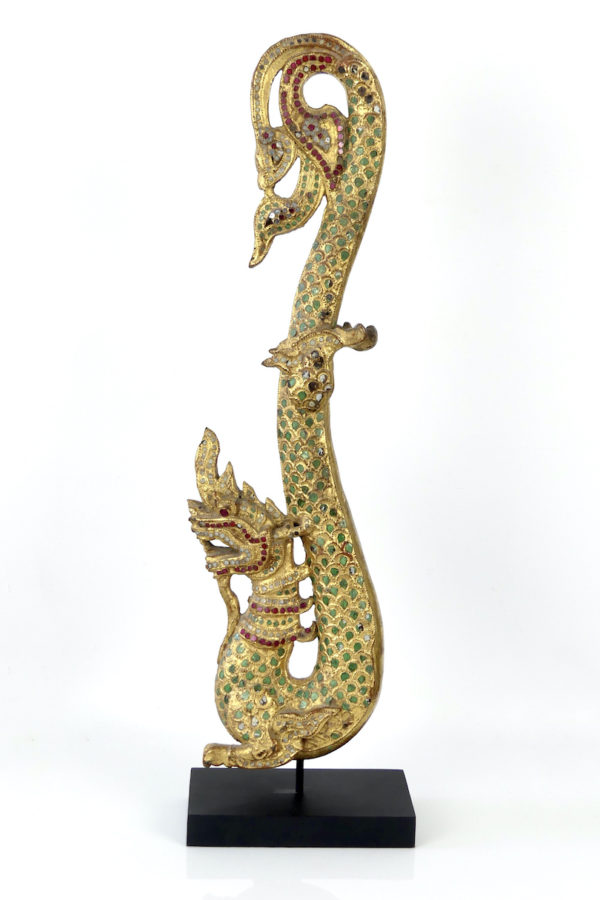 Nâga de temple 2 en bois doré