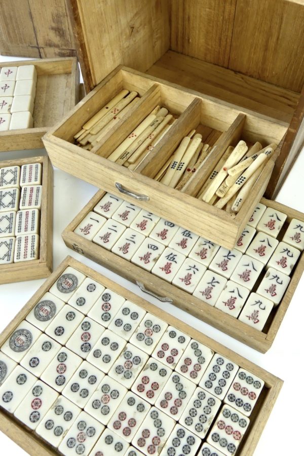 Jeu de Mahjong ancien (détail)
