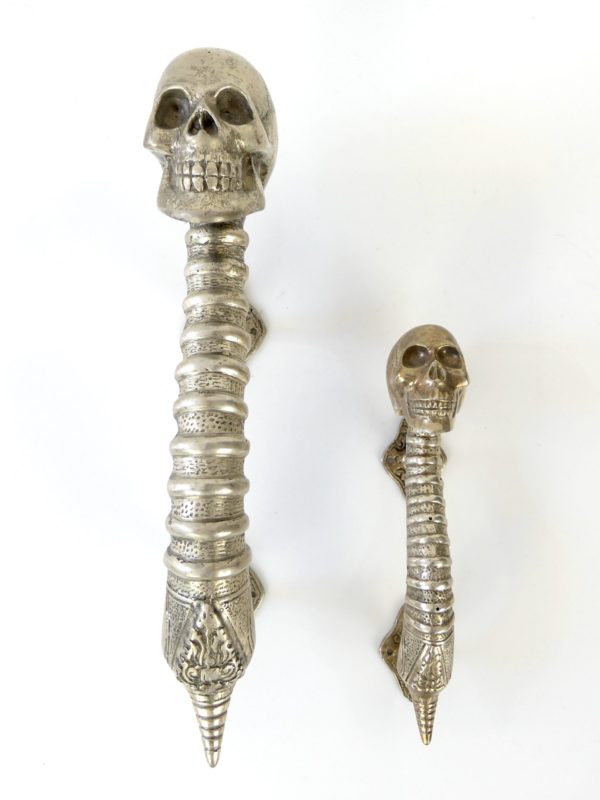 Poignées Skull argentées