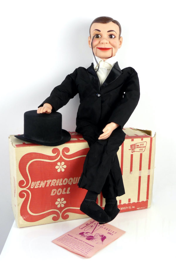 Poupée rare de ventriloque Charlie McCarthy neuve (boîte d'origine)