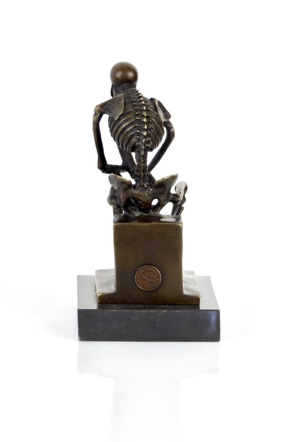 Petit bronze Squelette penseur de Milo (dos)