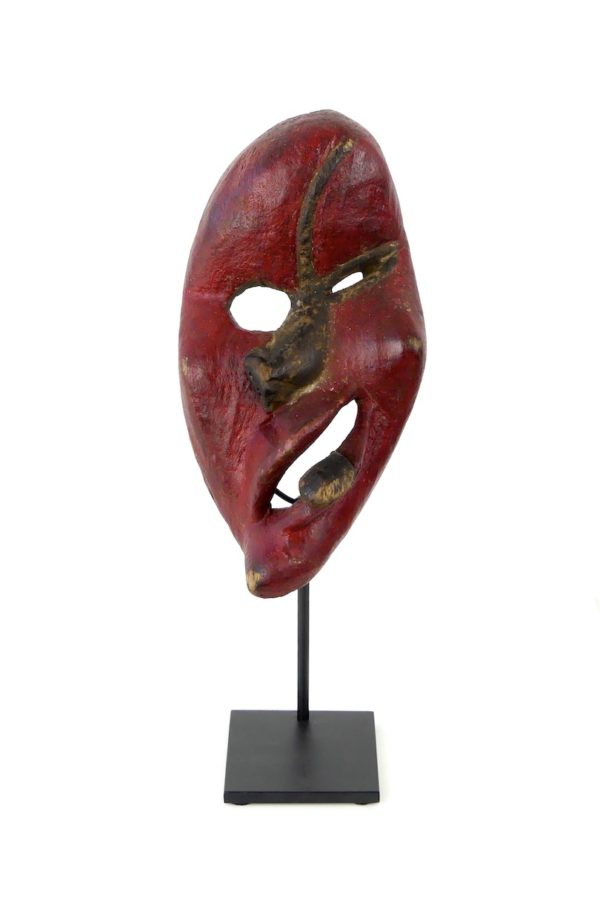 Masque iroquois False Face rouge (face)