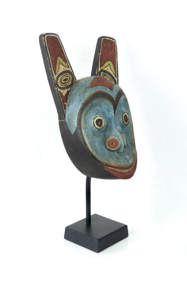 Masque Ours Tlingit bleu (3/4)