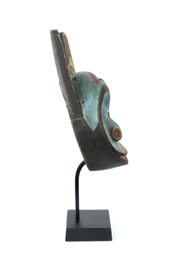 Masque Ours Tlingit bleu (profil)