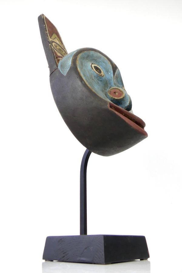 Masque Ours Tlingit bleu (3/4 dessous)
