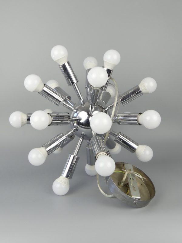 Lustre Spoutnik en métal chromé 2