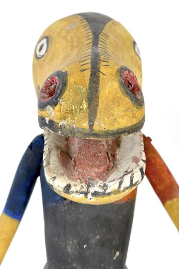 Poupée Kachina jaune Hopi (détail face)