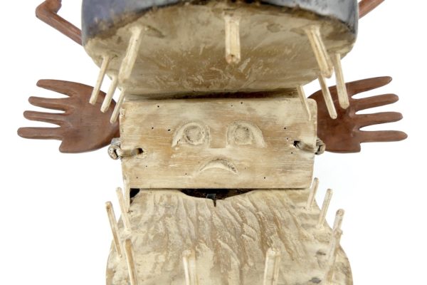 Masque de loup Yu’pik en bois (détail)