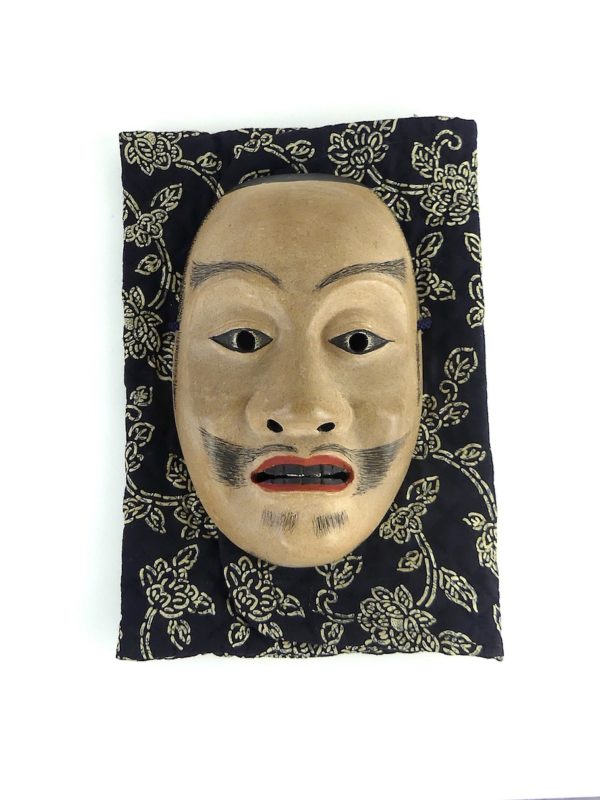 Masque Ayakashi en bois (face et pochette)