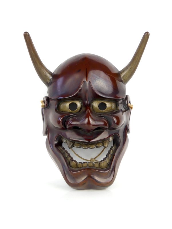 Masque Hannya en bois (face)