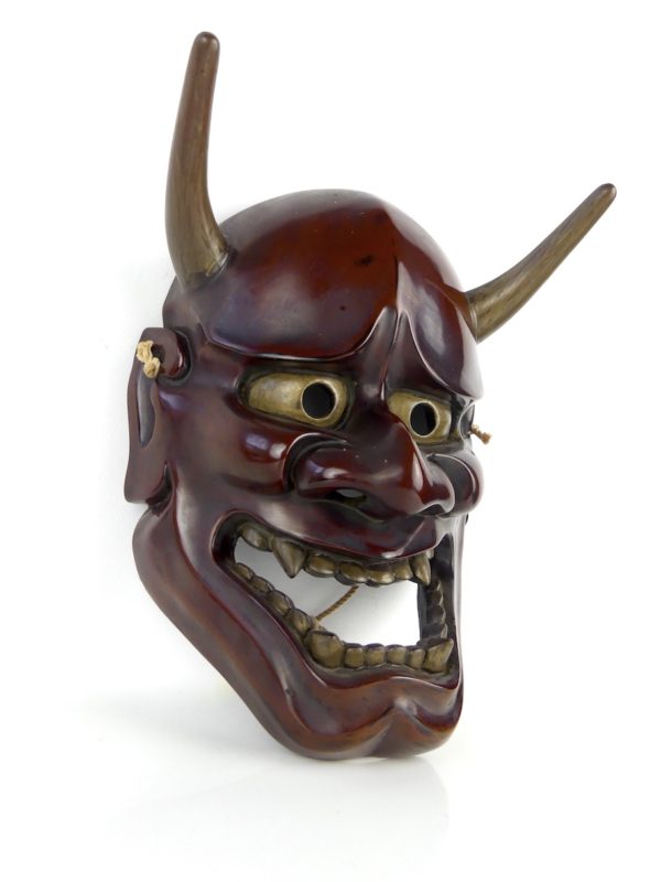 Masque Hannya en bois (3/4)