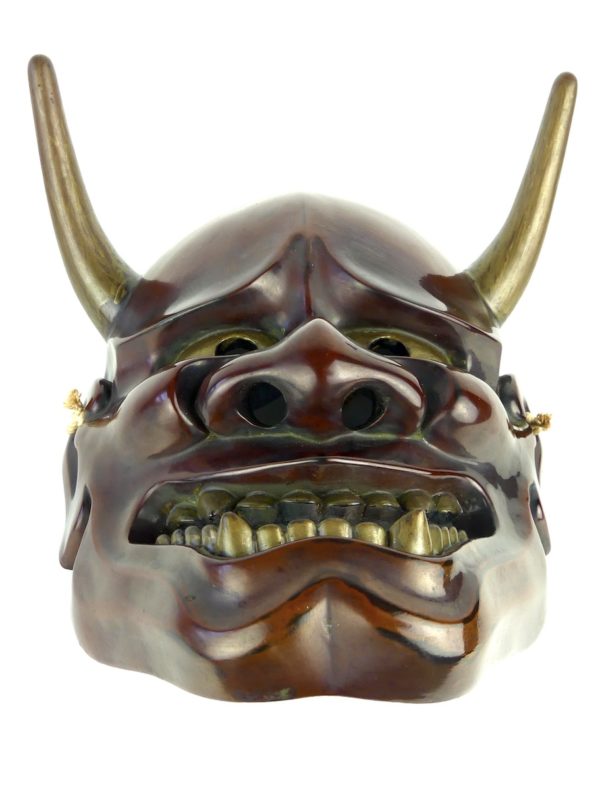 Masque Hannya en bois (dessous 2)