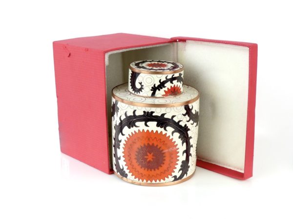 Pot en cloisonné Ouzbek (boîte ouverte)