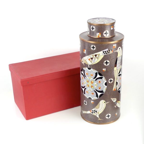 Pot en cloisonné Graphic Birds (boîte)