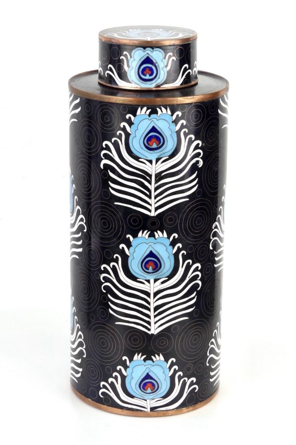 Pot en cloisonné Peacock (face)