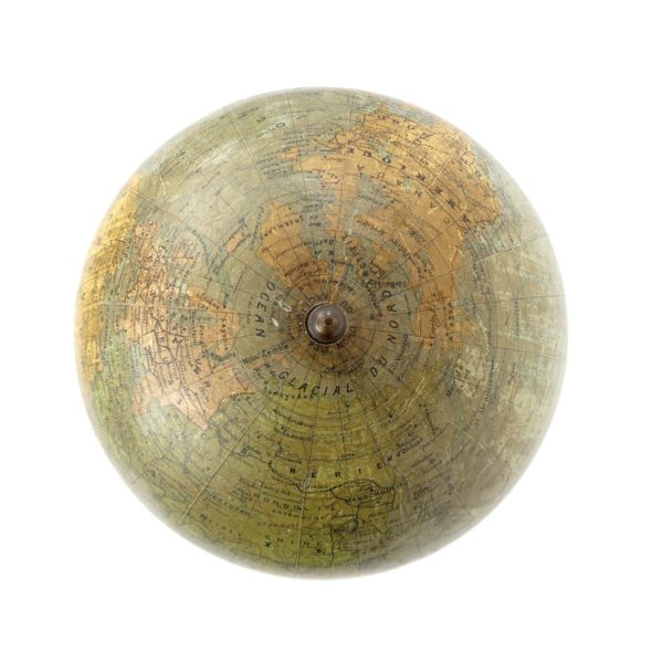 Globe terrestre de bureau droit J. Forest (dessus)