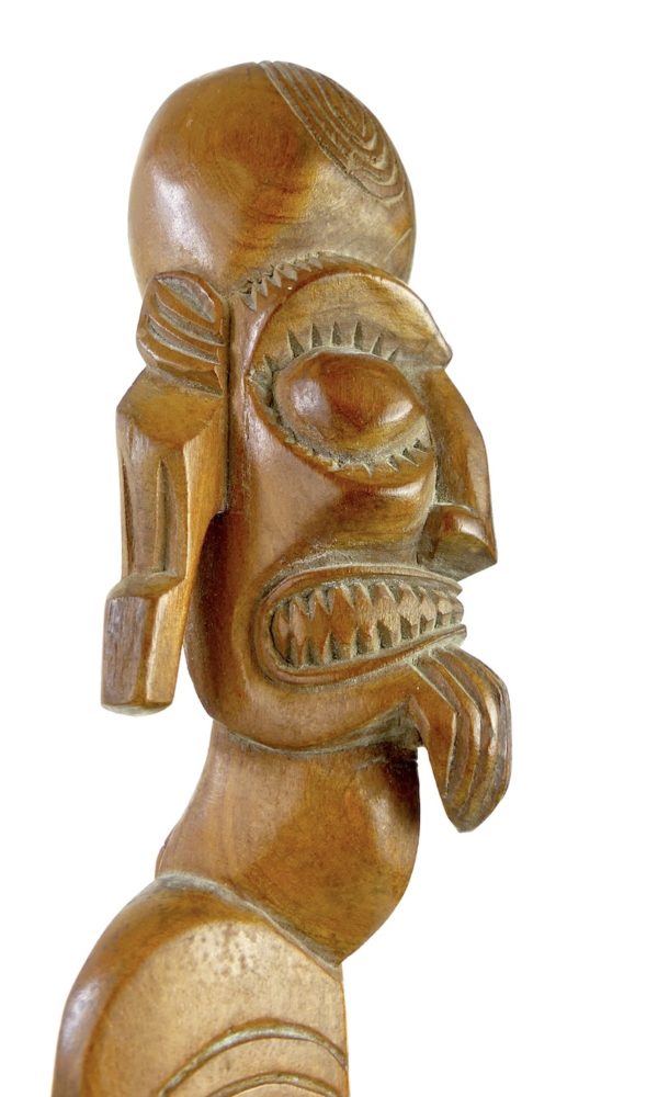 Moaï Kavakava sur socle carré (détail tête)
