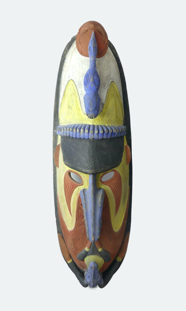 Grand masque monumental Papou polychrome (face 2)
